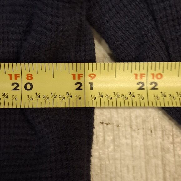 Eddie Bauer Waffle Knit Pullover Hoodie Dark Blue Men Size Large - Picture 5 of 6